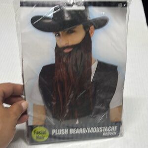 Plush Brown Beard and Moustache